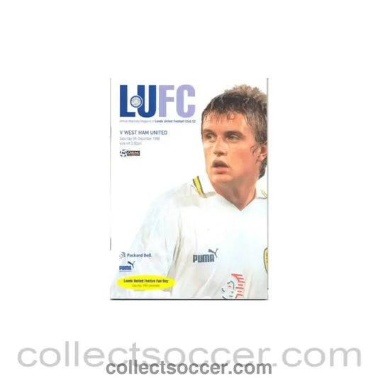 1998 - Leeds United v West Ham United official programme 05/12/1998 - Collect Soccer