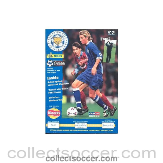 1998 - Leicester City vChelsea official programme 21/11/1998 - Collect Soccer