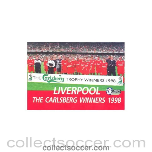 1998 - Liverpool - The Carlsberg Trophy Winners 1998 Premier League 1998-1999 postcard