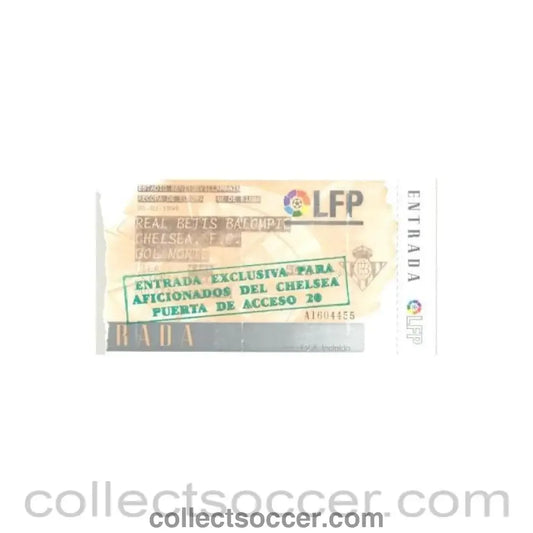 1998 - Real Betis v Chelsea ticket 05/03/1998 European Cup Winners Cup Quarter-Final