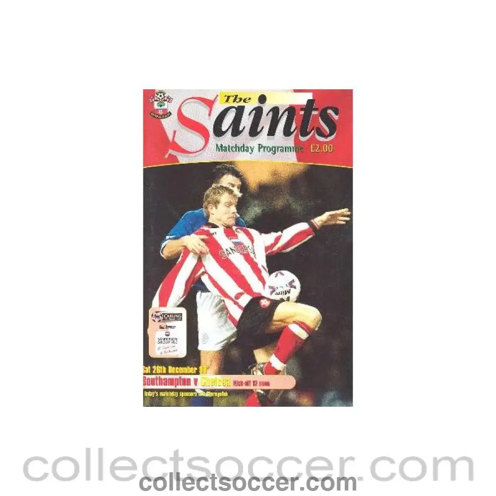 1998 - Southampton vChelsea official programme 26/12/1998 - Collect Soccer