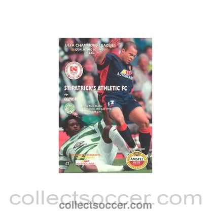 1998 - St. Patrick's v Celtic official proframme 29/07/1998 Champions League Qualifying Round - Collect Soccer