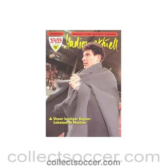 1998 Stuttgart v Lokomotiv Moscow official programme 02/04/1998 European Cup