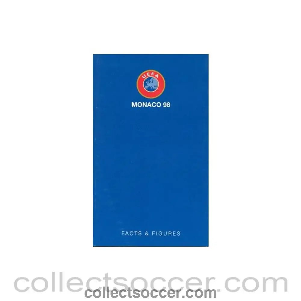 1998 - Super Cup 1998 in Monaco Facts & Figures brochure - Collect Soccer