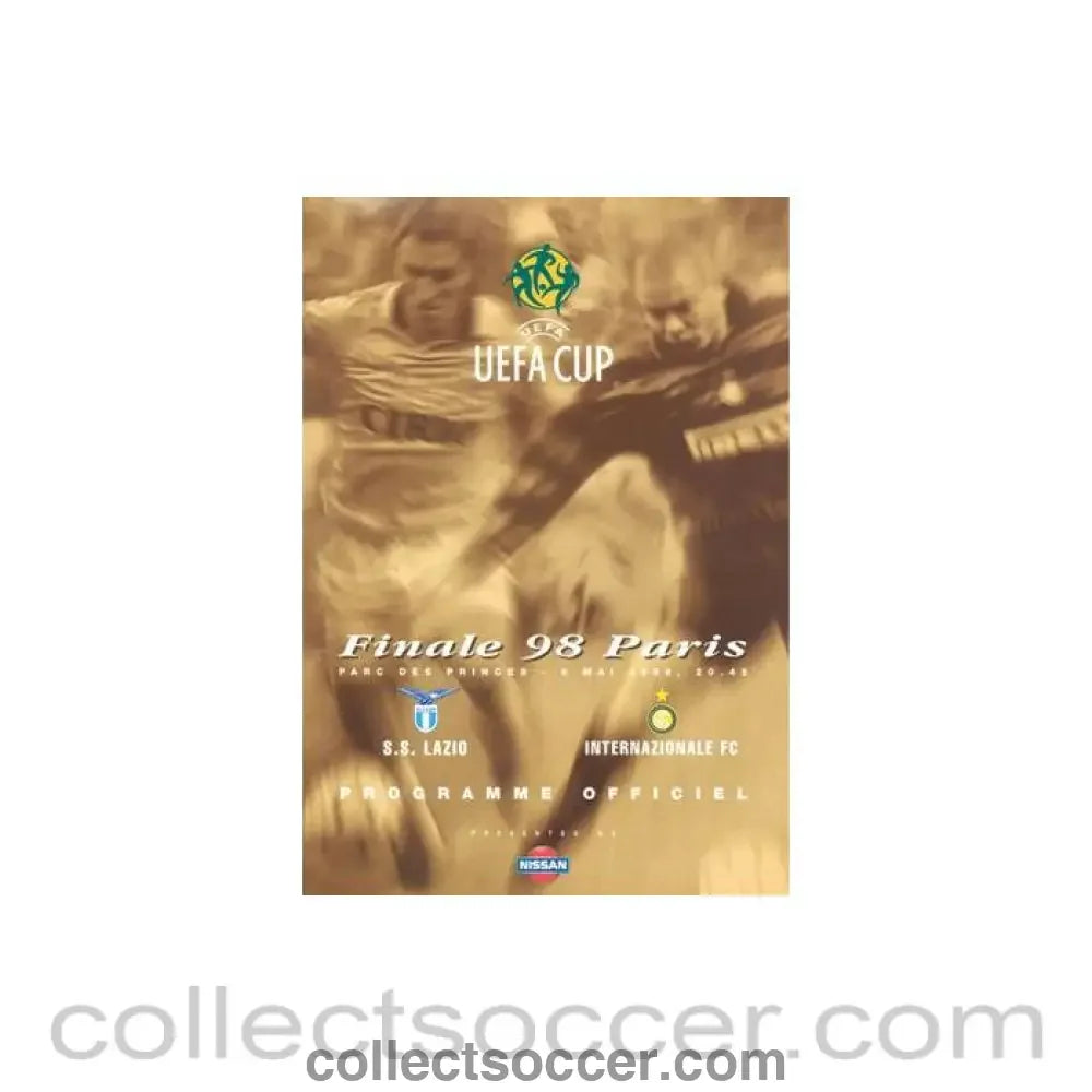 1998 UEFA Cup Final Official Programme Lazio v Inter Milan