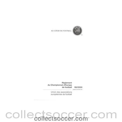 1998 - UEFA Regulations of the European Cup 1998-2000 in French - Collect Soccer