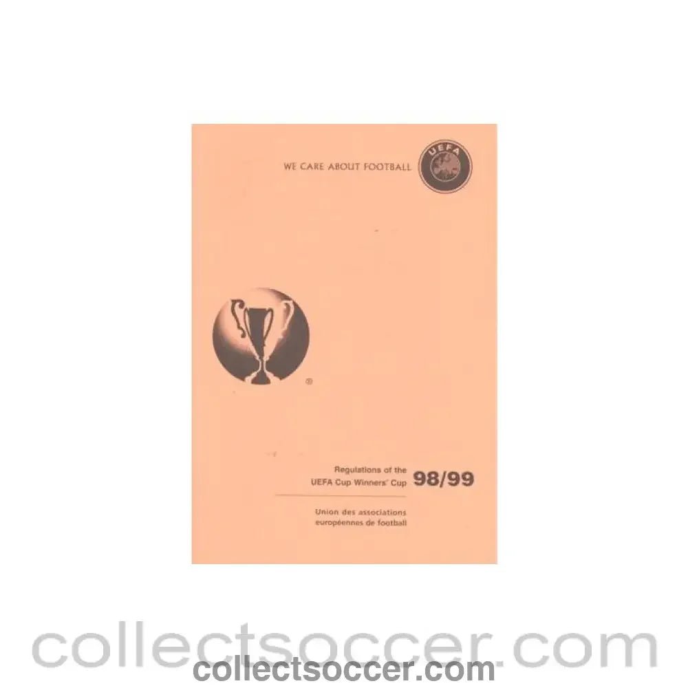 1998 - UEFA Regulations of the European Cup Winners Cup 1998-1999 - Collect Soccer