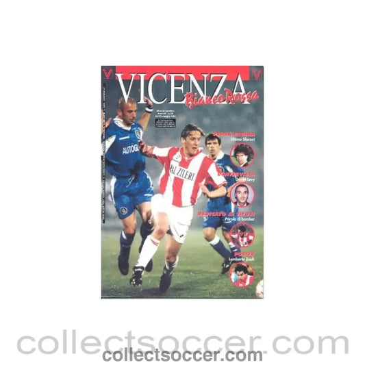 1998 - Vicenza v Chelsea Vicenza Bianco Rossa Italian magazine 02/04/1998 in Italian
