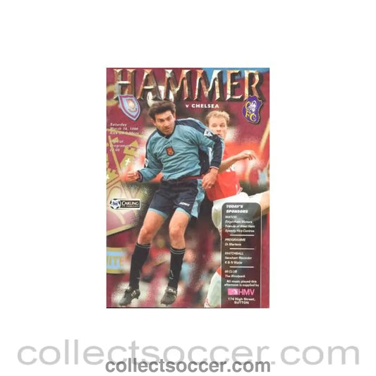 1998 - West Ham United vChelsea official programme 14/03/1998