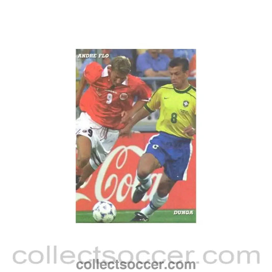 1998 World Cup in France - Andre Flo & Dunga postcard