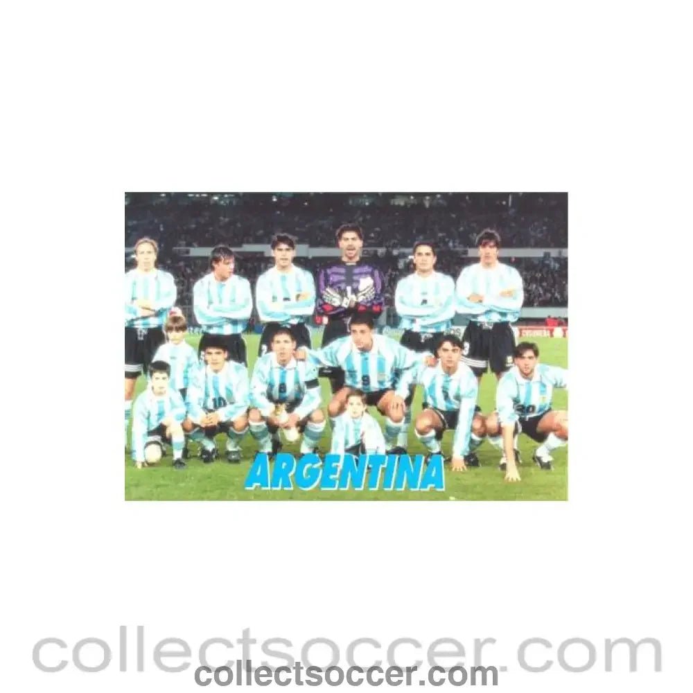1998 World Cup in France - Argentina Team postcard - Collect Soccer