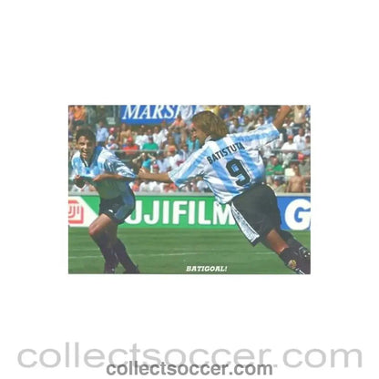 1998 World Cup in France Batistuta - Batigoal! postcard - Collect Soccer