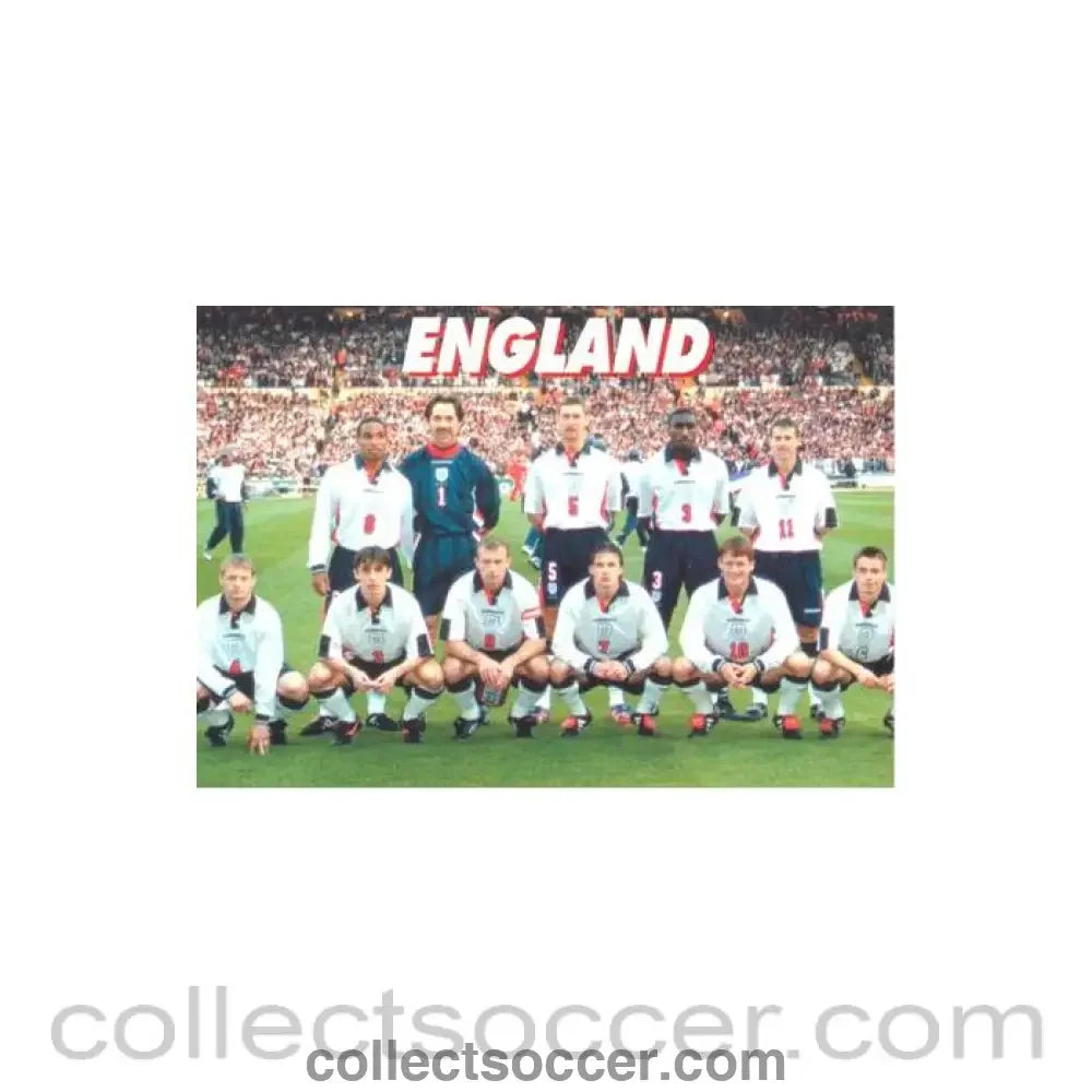 1998 World Cup in France England Team postcard