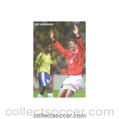 1998 World Cup in France Ole Solskjaer postcard - Collect Soccer