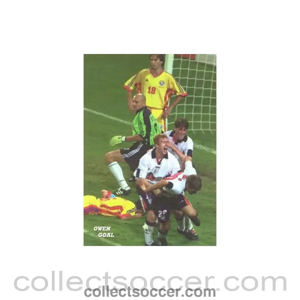 1998 World Cup in France Owen Goal postcard