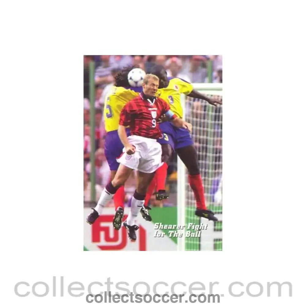 1998 World Cup in France Shearer Fight for the Ball postcard