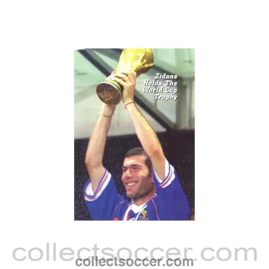 1998 World Cup in France Zidane Holds The World Cup Trophy postcard
