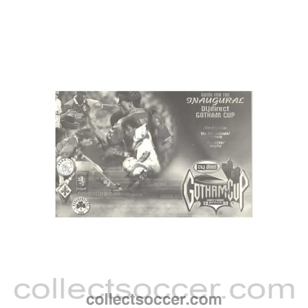 1999 - Ajax v Aston Villa and Fiorentina v Panatinaikos official programme 23/07/1999 DLJ Direct Gotham Cup, matches played in the USA - Collect Soccer