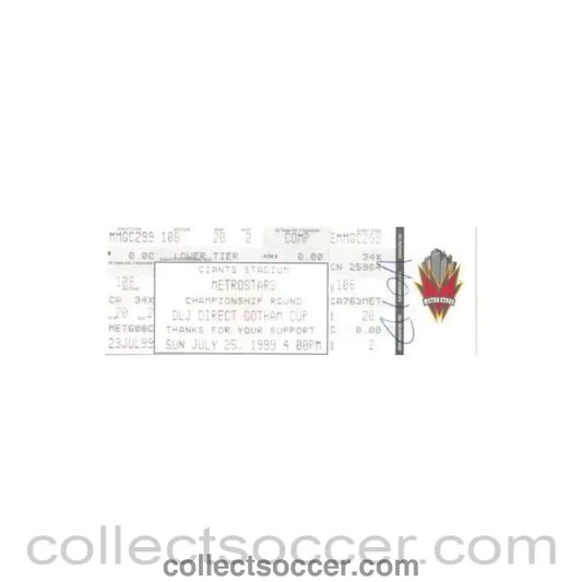 1999 - Ajax v Aston Villa and Fiorentina v Panatinaikos ticket 23/07/1999 DLJ Direct Gotham Cup matches played in the
