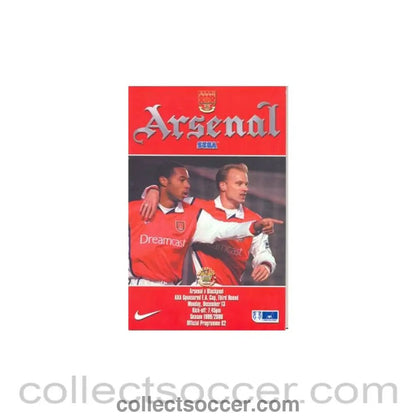 1999 - Arsenal v Blackpool official programme 13/12/1999 - Collect Soccer