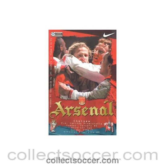 1999 - Arsenal v Chelsea official programme 31/01/1999