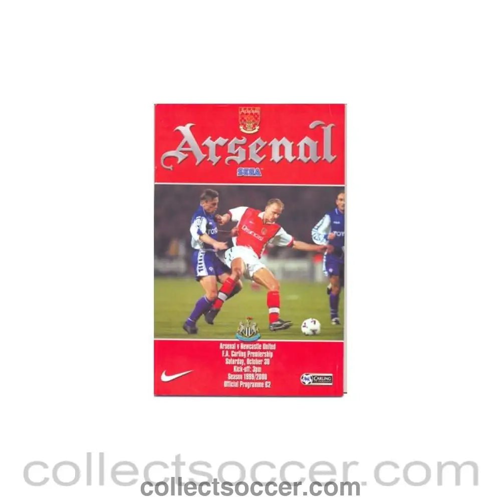 1999 - Arsenal v Newcastle United official programme 30/10/1999 - Collect Soccer