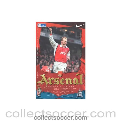 1999 - Arsenal v Sheffield United official programme 13/02/1999 F.A. Cup - Collect Soccer