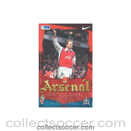 1999 - Arsenal v Sheffield United official programme 13/02/1999 F.A. Cup