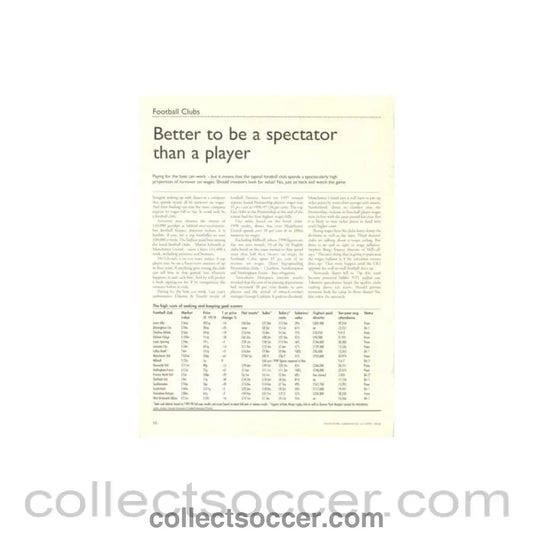 1999 - Better To Be A Spectator Than A Player - articleof Investors Chronicle 23/04/1999