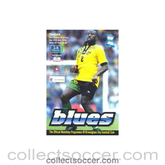 1999 - Birmingham City vChelsea official programme 17/07/1999 Pre - Season Friendly - Collect Soccer