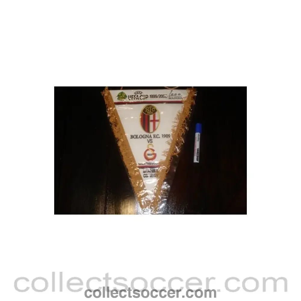 1999 - Bologna v Galatasaray 09/12/1999 in Istanbul, URFA Cup Pennant - Collect Soccer