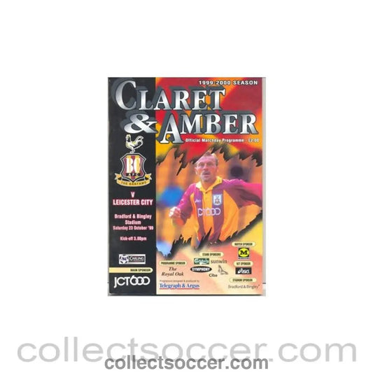 1999 - Bradford City v Leicester City official programme 23/10/1999 - Collect Soccer