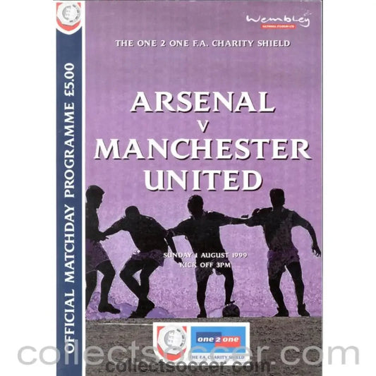 1999 Charity Shield Programme Arsenal v Manchester United - Collect Soccer