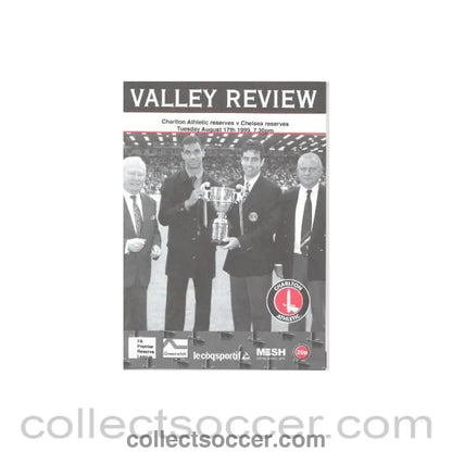 1999 - Charlton Athletic Reserves vChelsea Reserves official programme 17/08/1999 - Collect Soccer