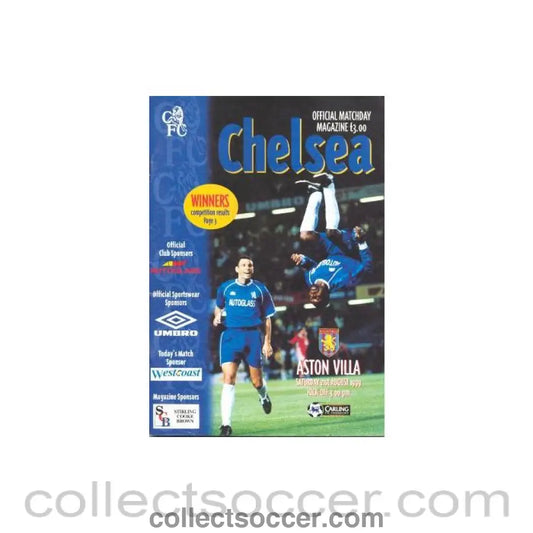 1999 - Chelsea v Aston Villa official programme 21/08/1999 Premier League