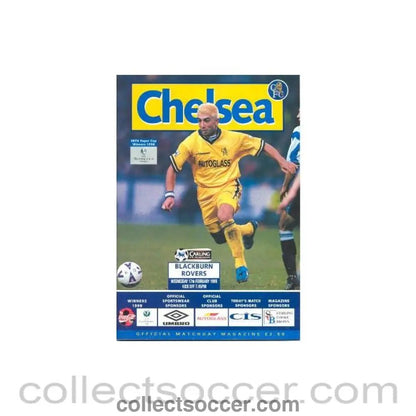 1999 - Chelsea v Blackburn Rovers official programme 17/02/1999 - Collect Soccer