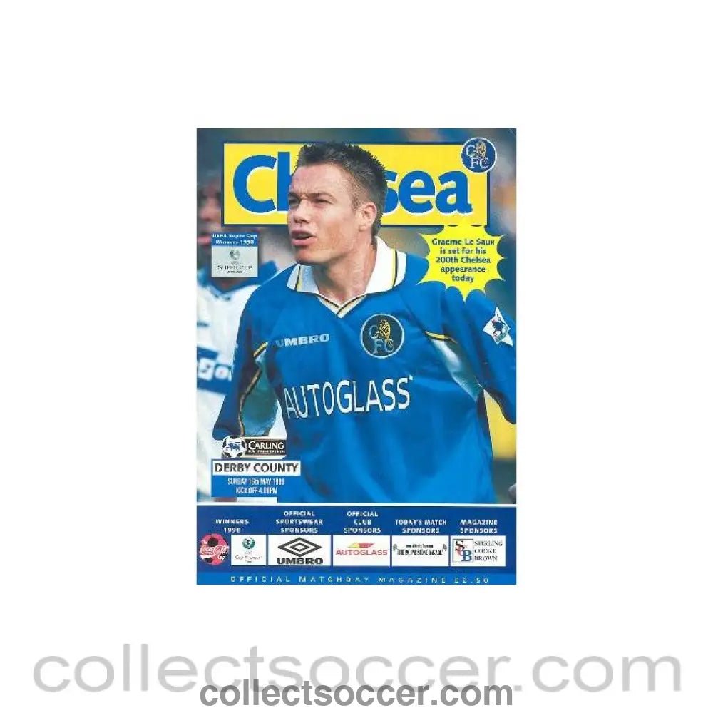 1999 - Chelsea v Derby County official programme 16/05/1999 - Collect Soccer