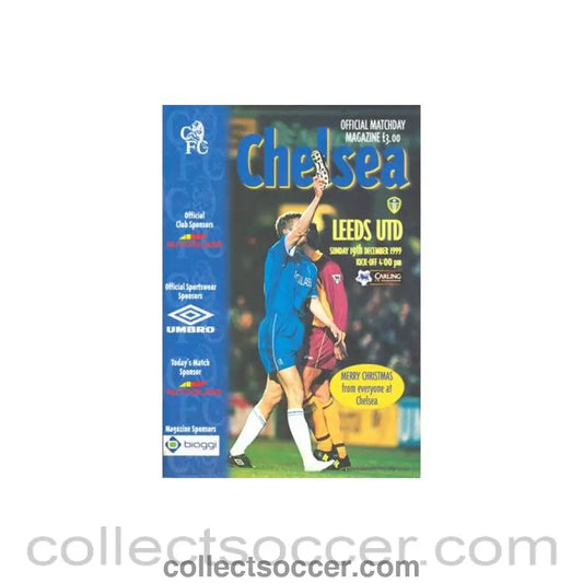 1999 - Chelsea v Leeds United official programme 19/12/1999 Premier League