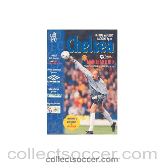 1999 - Chelsea v Manchester United official programme 03/10/1999 Premier League