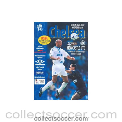 1999 - Chelsea v Newcastle United official programme 11/09/1999 Premier League