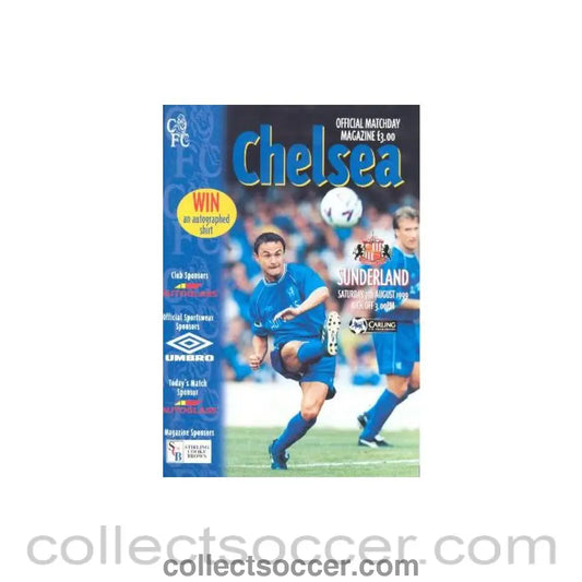 1999 - Chelsea v Sunderland official programme 07/08/1999 Premier League
