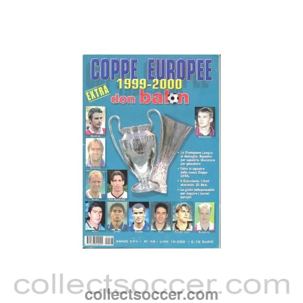 1999 - Coppe Europee, European Cup, Italian Magazine No:48 of season 1999-2000 - Collect Soccer