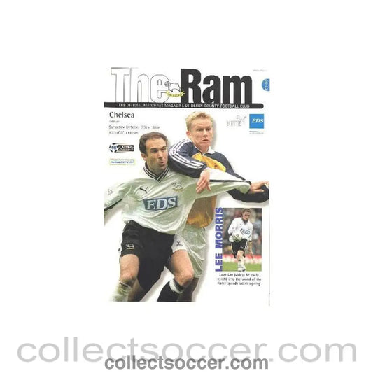 1999 - Derby County vChelsea official programme 30/10/1999 Premier League - Collect Soccer