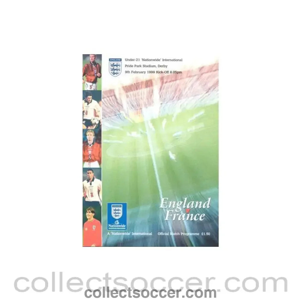 1999 England v France official programme 09/02/1999 U21