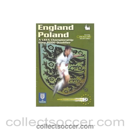 1999 England v Poland official programme 27/03/1999 Euro 2000 Qualifier - Collect Soccer