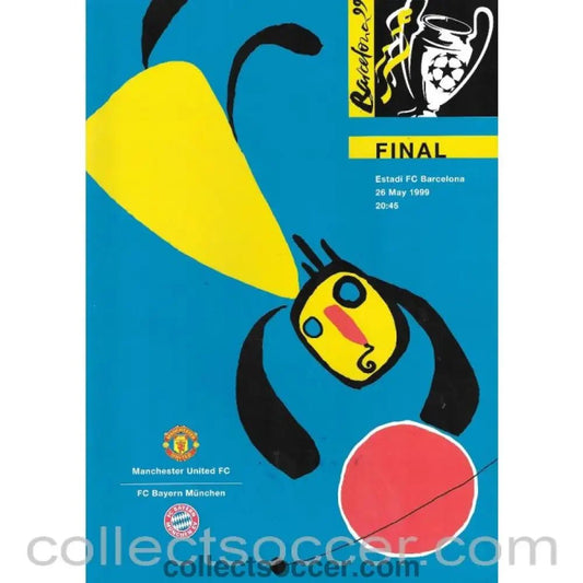 1999 European Cup Final Programme Manchester United v Bayern Munich - Collect Soccer