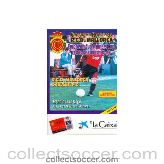 1999 European Cup Winners Cup Semi-Final Majorca V Chelsea Programme 22/04/1999
