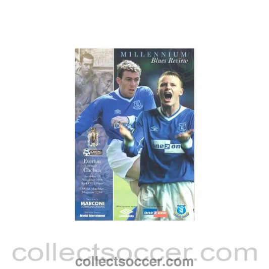 1999 - Everton vChelsea official programme 20/11/1999 Premier League - Collect Soccer