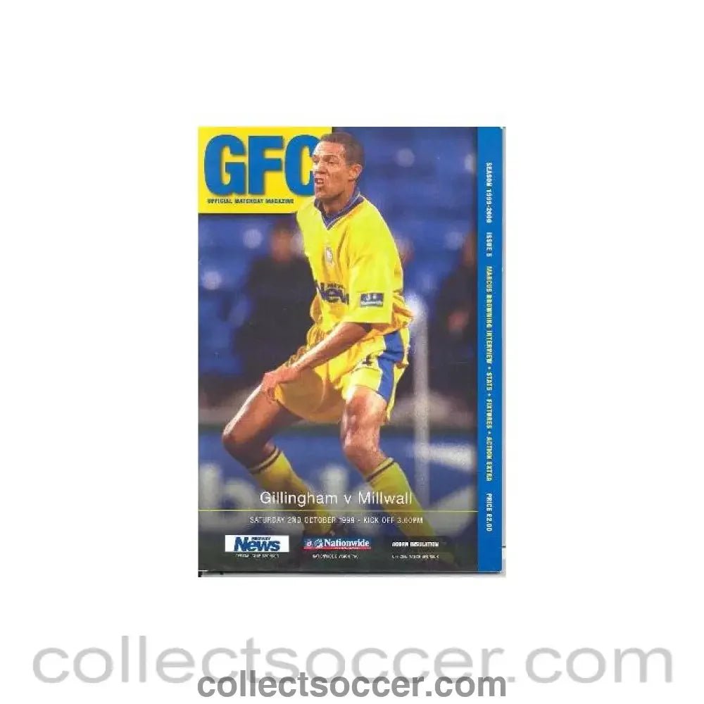 1999 - Gillingham v Millwall official programme 02/10/1999 - Collect Soccer