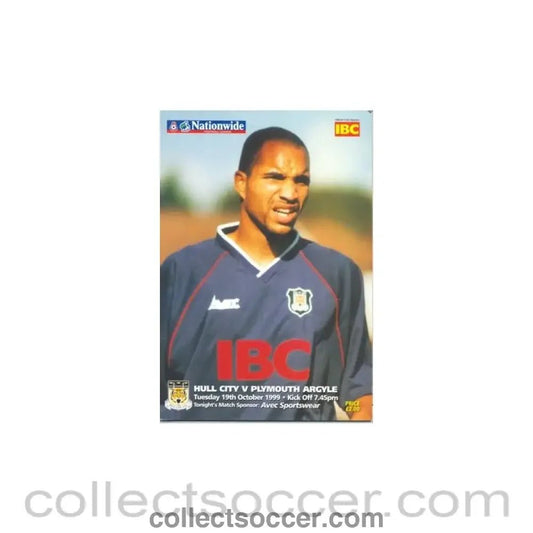 1999 - Hull City v Plymouth Argyle official programme 19/10/1999 - Collect Soccer